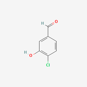 Benzaldehyde, 4-chloro-3-hydroxy- Molecular structure, CAS 56962-12-0