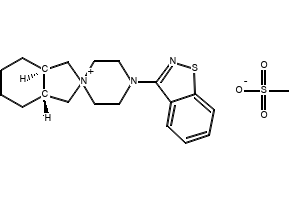 (3aR,7aR)-4'-(1,2-Benzisothiazol-3-yl)octahydrospiro[2H-isoindole-2,1'-piperaziniuM] Methanesulfonate structure, CAS 186204-37-5