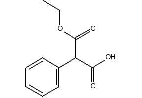 2-PHENYL-MALONIC ACID MONOETHYL ESTER structure, CAS 17097-90-4