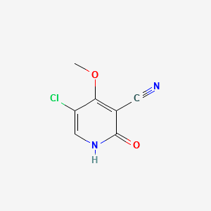 5-CHLORO-1,2-DIHYDRO-4-METHOXY-2-OXO-3-PYRIDINECARBONITRILE structure, CAS 147619-40-7