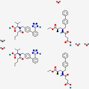 3-(1-Biphenyl-4-ylMethyl-3-ethoxycarbonyl-1-butylcarbaMoyl)propionate-3'-Methyl-2'-(pentanoyl(2'-(tetrazol-5-ylate)biphenyl-4'-ylMethyl)aMino)butyrate structure, CAS 936623-90-4