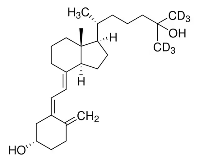 25-Hydroxycholecalciferol-26,26,26,27,27,27-d6; structure, CAS 78782-98-6