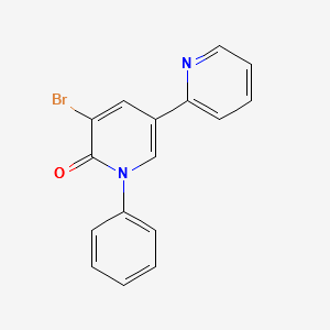 5'-broMo-1'-phenyl-[2,3'-bipyridin]-6'(1'H)-one structure, CAS 381248-06-2