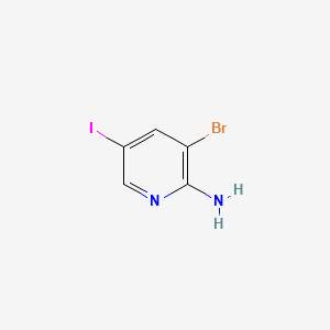 3-BROMO-5-IODOPYRIDIN-2-AMINE structure, CAS 697300-73-5