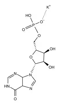 POLYINOSINIC ACID (5') POTASSIUM SALT structure, CAS 26936-41-4