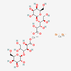 calcium bis(4-O-(beta-D-galactosyl)-]Dgluconate) - calcium bromide (1:1) structure, CAS 33659-28-8