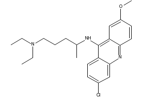 QUINACRINE DIHYDROCHLORIDE DIHYDRATE structure, CAS 83-89-6