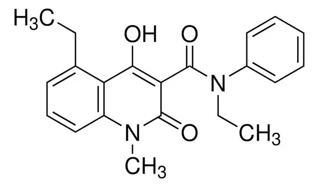 N,5-diethyl-4-hydroxy-1-methyl-2-oxo-N-phenyl-1,2-dihydroquinoline-3-carboxamide structure, CAS 248282-01-1