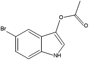 3-ACETOXY-5-BROMOINDOLE structure, CAS 17357-14-1