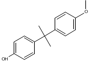 Phenol, 4-[1-(4-methoxyphenyl)-1-methylethyl]- structure, CAS 16530-58-8