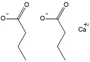 CALCIUM BUTYRATE structure, CAS 5743-36-2