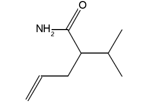 Allylisopropylacetamide structure, CAS 299-78-5