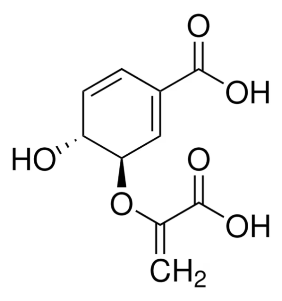 CHORISMIC ACID structure, CAS 617-12-9