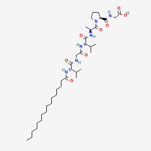 Glycine, N-(1-oxohexadecyl)-L-valylglycyl-L-valyl-L-alanyl-L-prolyl- structure, CAS 171263-26-6