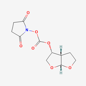 [(3R,3aS,6aR)-Hydroxyhexahydrofuro[2,3-β]furanyl Succinimidyl Carbonate structure, CAS 253265-97-3