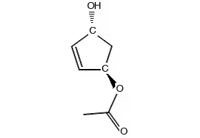 (1R,3R)-Cyclopent-4-ene-1,3-diol Monoacetate structure, CAS 60410-17-5