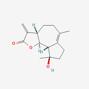 (3aS)-3aβ,4,5,7,8,9,9aβ,9bα-Octahydro-9β-hydroxy-6,9-dimethyl-3-methyleneazuleno[4,5-b]furan-2(3H)-one structure, CAS 68370-47-8