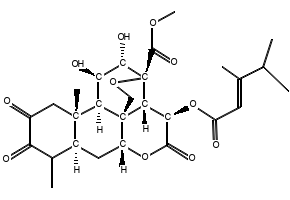 Bruceantin structure, CAS 41451-75-6