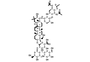 (2S,3S,4S,5R,6R)-6-[[(3S,4S,4aR,6aR,6bS,8aR,9S,12aR,14aS,14bR)-9-hydro xy-4-(hydroxymethyl)-4,6a,6b,8a,11,11,14b-heptamethyl-1,2,3,4a,5,6,7,8 ,9,10,12,12a,14,14a-tetradecahydropicen-3-yl]oxy]-5-[(2S,3R,4S,5S)-4,5 -dihydroxy-3-[(2S,3R,4R,5S,6S)-3,4,5-trihydroxy-6-methyl-oxan-2-yl]oxy -oxan-2-yl]oxy-3,4-dihydroxy-oxane-2-carboxylic acid structure, CAS 55319-36-3