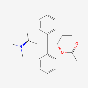 [(3S,6S)-6-dimethylamino-4,4-diphenyl-heptan-3-yl] acetate structure, CAS 1477-40-3