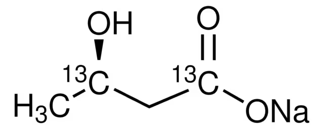 D-3-HYDROXYBUTYRIC ACID-1,3-13C2, SODIUM SALT structure, CAS 1217437-29-0