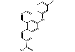 5-[(3-chlorophenyl)amino]-Benzo[c]-2,6-naphthyridine-8-carboxylic acid structure, CAS 1009820-21-6