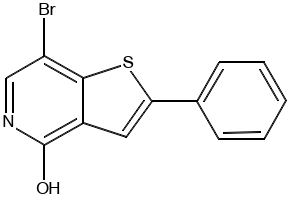 4-chloro-2-phenylthieno[3,2-c]pyridine-7-carbonitrile structure, CAS 1361197-82-1