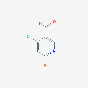 6-Bromo-4-chloro-3-pyridinecarboxaldehyde structure, CAS 1060811-24-6