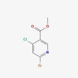 Methyl 6-broMo-4-chloronicotinate structure, CAS 1256789-73-7