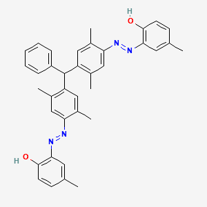 2,2'-[benzylidenebis[(2,5-dimethyl-4,1-phenylene)azo]]bis[p-cresol] structure, CAS 3321-10-6