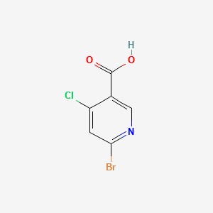 6-broMo-4-chloronicotinic acid structure, CAS 1060808-92-5