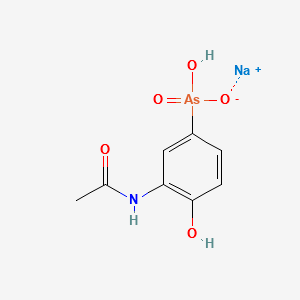 sodium hydrogen (3-acetamido-4-hydroxyphenyl)arsonate structure, CAS 5892-48-8
