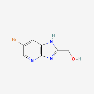 (6-bromo-3H-imidazo[4,5-b]pyridin-2-yl)methanol structure, CAS 172648-19-0