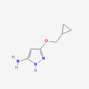 5-(cyclopropylMethoxy)-1H-pyrazol-3-aMine structure, CAS 852443-66-4
