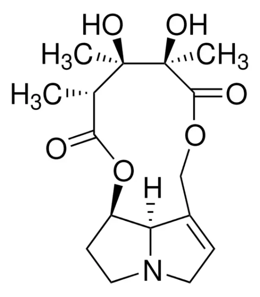 MONOCROTALINE structure, CAS 315-22-0