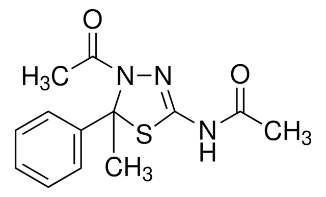 N-(4-Acetyl-4,5-dihydro-5-methyl-5-phenyl-1,3,4-thiadiazol-2-yl)acetamide structure, CAS 72926-24-0