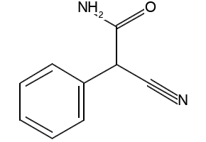Benzeneacetamide, -alpha--cyano- structure, CAS 771-84-6