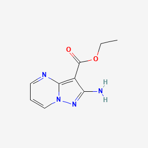 ethyl 2-aminopyrazolo[1,5-a]pyrimidine-3-carboxylate structure, CAS 1260169-02-5