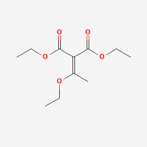 (1-Ethoxyethylidene)propanedioic acid diethyl ester structure, CAS 3044-06-2