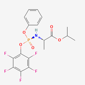 N-[(S)-(2,3,4,5,6-pentafluorop henoxy)phenoxyphosphinyl]-L -alanine 1-Methylethyl ester structure, CAS 1334513-02-8