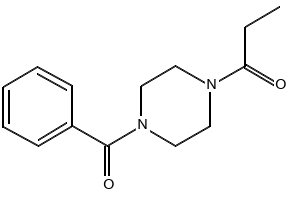 Piperazine, 1-benzoyl-4-(1-oxopropyl)- structure, CAS 314728-85-3