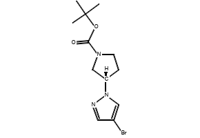 tert-butyl 3-(1H-pyrazol-3-yl)pyrrolidine-1-carboxylate structure, CAS 1225218-81-4