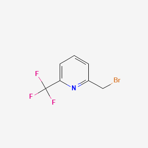 2-(bromomethyl)-6-(trifluoromethyl)pyridine structure, CAS 781637-62-5