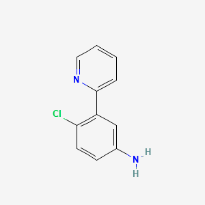 4-chloro-3-(pyridin-2-yl)aniline structure, CAS 879088-41-2