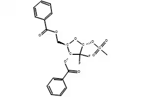 2-Deoxy-2,2-difluoro-D-ribofuranose-3,5-dibenzoate-1-methanesulfonate structure, CAS 134877-42-2