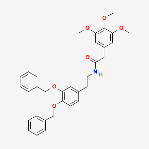 N-[2-[3,4-Bis(phenylmethoxy)phenyl]ethyl]-3,4,5-trimethoxy-benzeneacetamide structure, CAS 37481-62-2