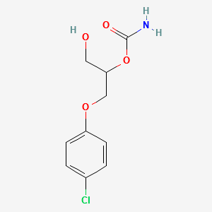 3-(p-chlorophenoxy)-1,2-propanediol-2-carbamate structure, CAS 61514-96-3