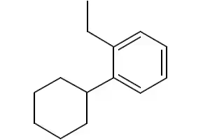 1-cyclohexyl-2-ethylbenzene structure, CAS 4501-37-5
