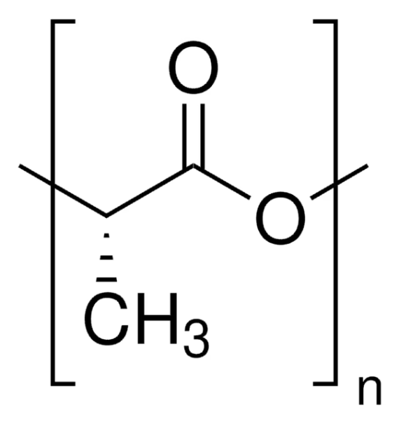 POLY(L-LACTIDE) structure, CAS 26161-42-2