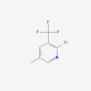 2-Bromo-5-methyl-3-(trifluoromethyl)pyridine structure, CAS 65996-08-9